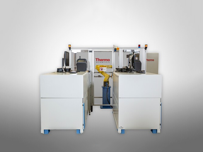ARL SMS-3300 automation system with single or dual OES or XRF